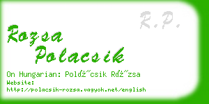 rozsa polacsik business card